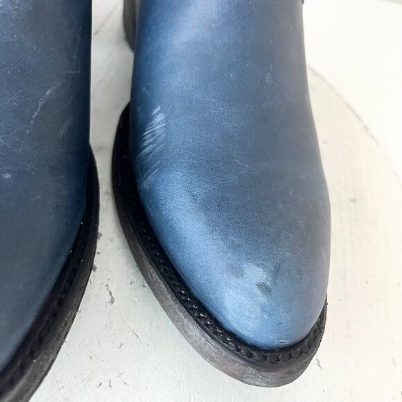 Lane PLAIN JANE Womens Cowboy Midi Boots 5 Blue Western Cowgirl Short Boot - Picture 7 of 13